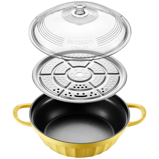 Buydeem Garnek aluminiowy wielofunkcyjny CP181-MY 3,8 l Mellow Yellow