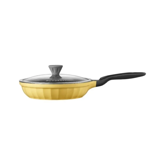 BUYDEEM Patelnia aluminiowa nieprzywierająca 25 cm CP151-MY Mellow Yellow