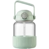Buydeem Bidon szklany DG78 800 ml ze słomką Cozy Greenish