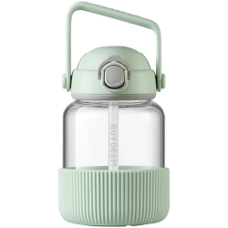 Zdjęcie produktu Bidon szklany BUYDEEM DG78 800 ml ze słomką Cozy Greenish; dokładny wariant DG78-CG, EAN 6950386617412.