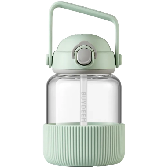 Zdjęcie produktu Bidon szklany BUYDEEM DG78 800 ml ze słomką Cozy Greenish; dokładny wariant DG78-CG, EAN 6950386617412.