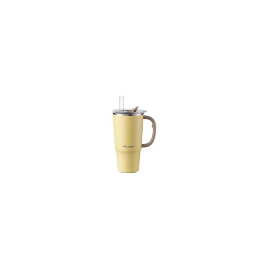 Buydeem Kubek termiczny DS57-MY 700 ml ze słomką Mellow Yellow