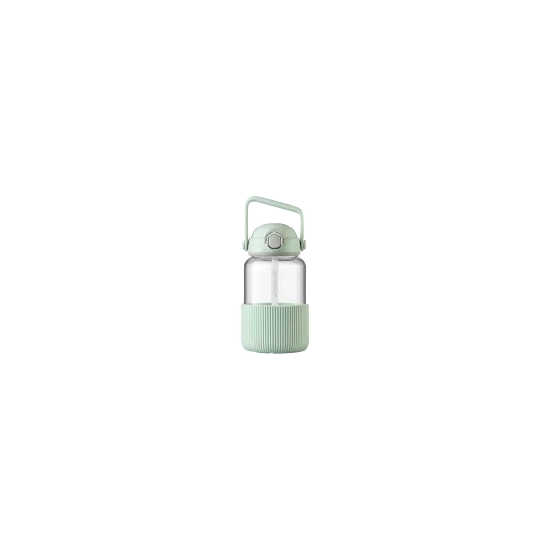 Buydeem Bidon szklany DG710 1 l ze słomką Cozy Greenish
