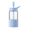 Buydeem Butelka szklana DG425-B 550 ml ze słomką Blue