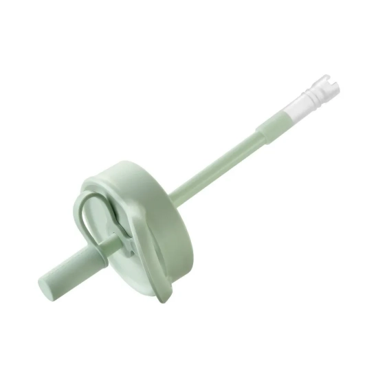 Buydeem Butelka szklana DG425-CG 550 ml ze słomką Cozy Greenish