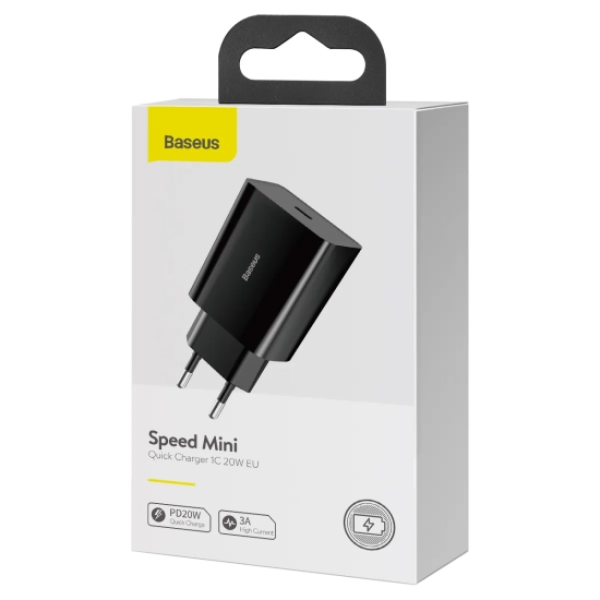 Baseus Ładowarka sieciowa Speed Mini CCFS-SN01 20 W USB-C czarna