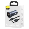 Baseus ładowarka samochodowa 40 W USB-C USB-A szara
