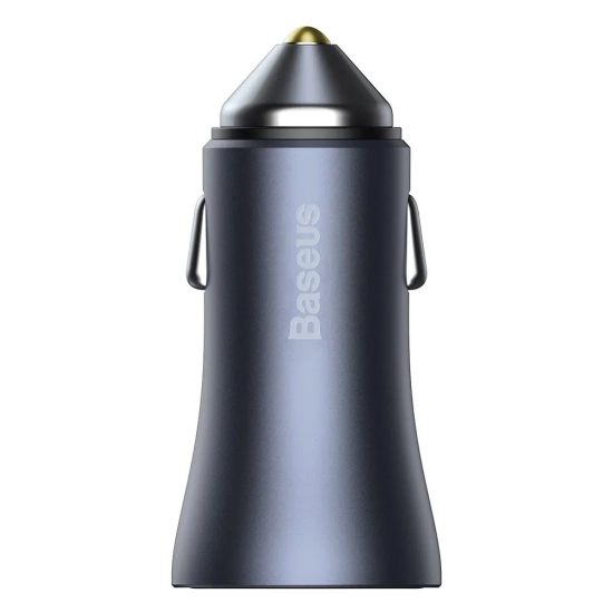 Baseus ładowarka samochodowa 40 W USB-C USB-A szara