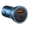 Baseus ładowarka samochodowa 40 W USB-C USB-A niebieska