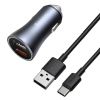 Baseus ładowarka samochodowa 40W 2x USB szara — wariant produktu marki Baseus, kolor szary, moc do 40W.
