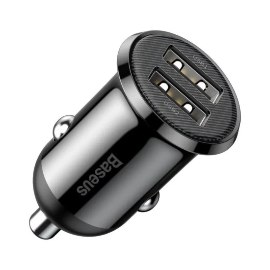 Baseus Grain Pro ładowarka samochodowa 2x USB czarna