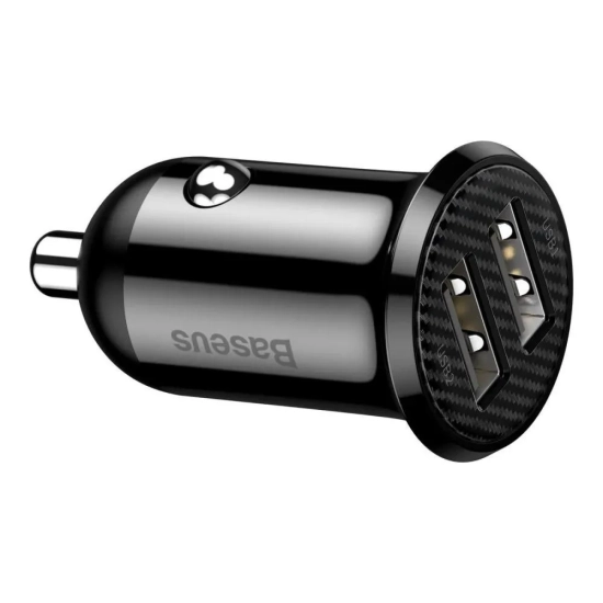 Baseus Grain Pro ładowarka samochodowa 2x USB czarna
