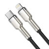 Baseus Kabel Cafule Metal USB-C–Lightning 20 W 0,25 m czarny