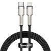 Kabel Baseus Cafule Metal USB-C – Lightning 20W 1 m czarny