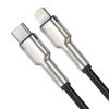Kabel Baseus Cafule Metal USB-C – Lightning 20W 1 m czarny