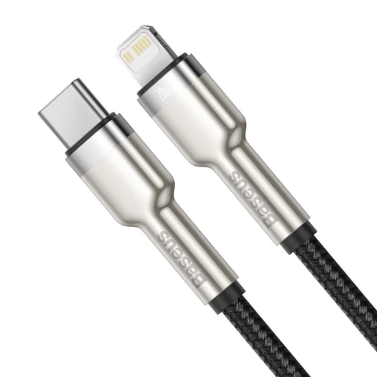 Baseus Cafule Metal USB-C – Lightning 20 W 1 m czarny