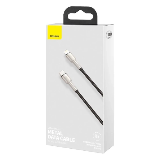Baseus Cafule Metal USB-C – Lightning 20 W 1 m czarny