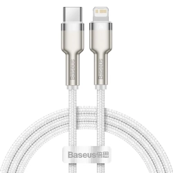 Baseus Cafule Metal Data USB-C – Lightning 20W 1 m biały – przewód ze złączami USB-C – Lightning w kolorze biały.