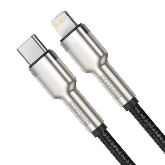 Baseus Kabel Cafule Metal USB-C–Lightning 20 W 2 m czarny