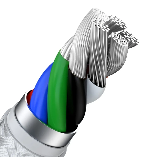 Kabel Baseus Cafule Metal USB-C – Lightning 20W 2 m biały