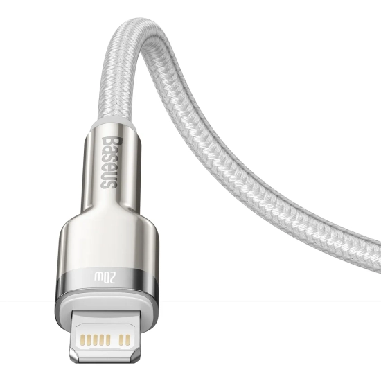 Baseus Cafule Metal Data USB-C – Lightning 20 W 2 m biały