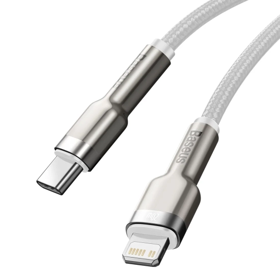 Baseus Cafule Metal Data USB-C – Lightning 20 W 2 m biały