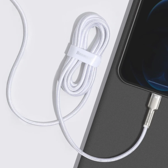 Baseus Cafule Metal Data USB-C – Lightning 20 W 2 m biały
