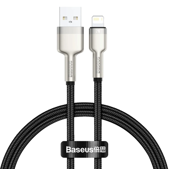 Baseus Kabel Cafule Metal USB-A–Lightning 0,25 m czarny