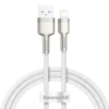 Kabel Baseus Cafule Metal USB-A–Lightning 1 m biały – produkt w dokładnym wariancie wskazanym kodem CALJK-A02, zgodny z