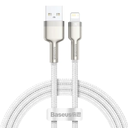 Kabel Baseus Cafule Metal USB-A–Lightning 1 m biały – produkt w dokładnym wariancie wskazanym kodem CALJK-A02, zgodny z