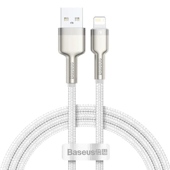 Kabel Baseus Cafule Metal USB-A–Lightning 1 m biały – produkt w dokładnym wariancie wskazanym kodem CALJK-A02, zgodny z