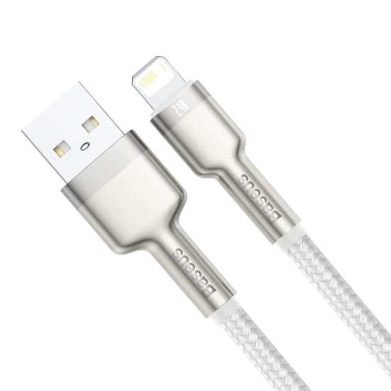 Baseus Kabel Cafule Metal USB-A–Lightning 1 m biały