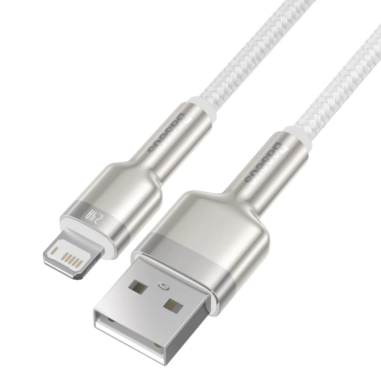 Baseus Kabel Cafule Metal USB-A–Lightning 1 m biały
