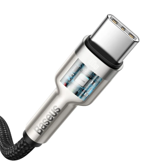 Kabel Baseus Cafule USB-C–USB-C 100W 2 m czarny