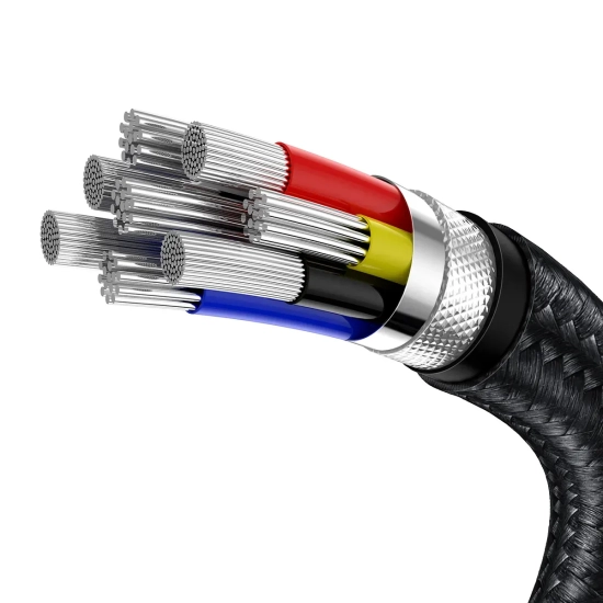 Kabel Baseus Cafule USB-C–USB-C 100W 2 m czarny