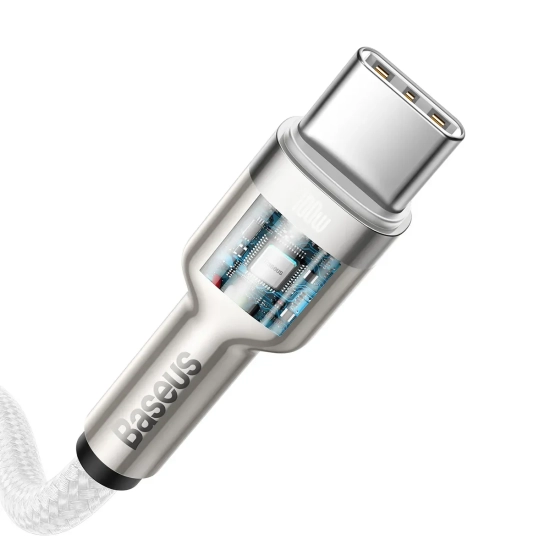 Kabel Baseus Cafule USB-C–USB-C 100W 2 m biały