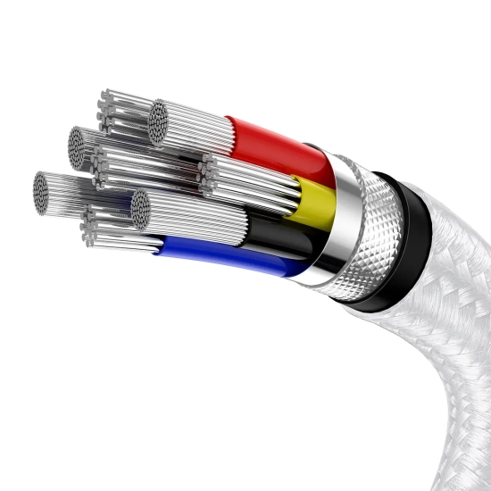 Kabel Baseus Cafule USB-C–USB-C 100W 2 m biały