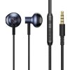 Czarne przewodowe słuchawki douszne Baseus Encok H19 NGH19-01 z wtykiem mini-jack 3,5 mm.