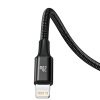 Kabel Baseus Rapid Series 3w1 USB-C 20W 1,5 m czarny