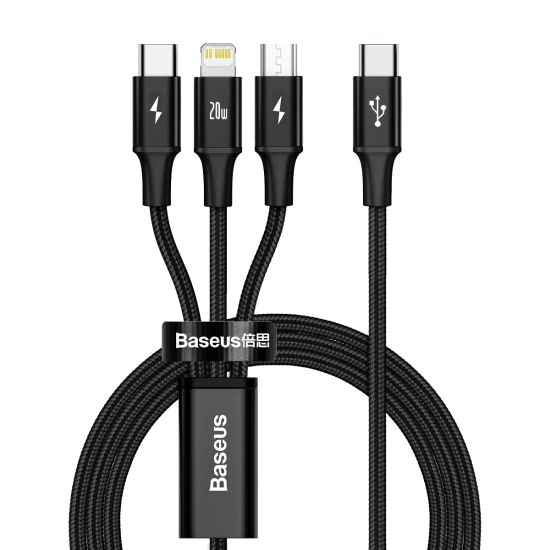 Baseus Rapid CAMLT-SC01 USB-A – USB-C / Lightning / micro USB 20 W 1,5 m