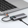 Hub USB-C Baseus Metal Gleam 4w1 HDMI PD USB szary