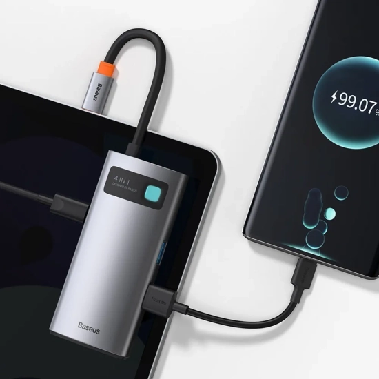 Baseus Hub USB-C Metal Gleam 4w1 HDMI PD 100 W