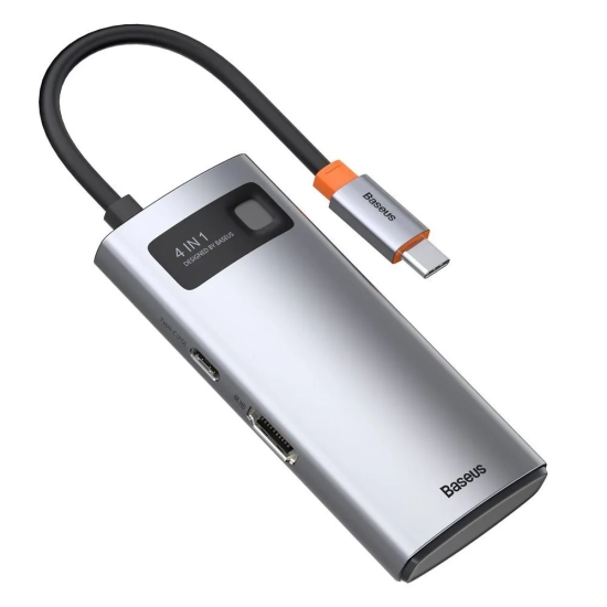 Baseus Hub USB-C Metal Gleam 4w1 HDMI PD 100 W