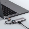 Hub USB-C Baseus Metal Gleam 5w1 HDMI PD 100 W szary