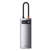 Hub USB-C Baseus Metal Gleam 5w1 HDMI PD 100 W szary