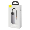 Hub USB-C Baseus Metal Gleam 5w1 HDMI PD 100 W szary