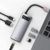 Hub USB-C Baseus Metal Gleam 6w1 HDMI PD RJ45 szary