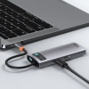 Hub USB-C Baseus Metal Gleam 6w1 HDMI PD RJ45 szary