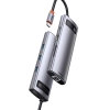 Hub USB-C Baseus Metal Gleam 8w1 HDMI PD RJ45 SD/TF szary