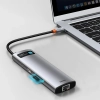Baseus Hub USB-C Metal Gleam 8w1 HDMI RJ45 SD TF